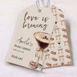 Love is Brewing Espresso Martini Bridal Shower Gift Tags<br><div class="desc">Celebrate the bride-to-be with a chic "Love is Brewing" espresso martini bridal shower Gift Tag.</div>
