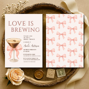 Love is Brewing  Espresso Martini Bridal Shower Invitation