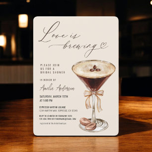 Love is Brewing Espresso Martini Bridal Shower Invitation