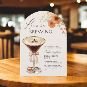 Love is Brewing Espresso Martini Bridal Shower Invitation