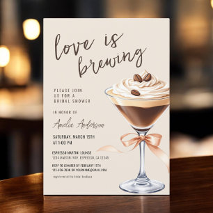 Love is Brewing Espresso Martini Bridal Shower Invitation