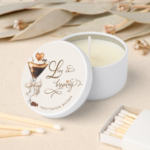 Love Is Brewing Espresso Martini Bridal Shower Mini Candle Favors