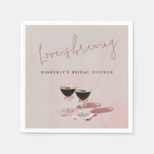 Love is Brewing Espresso Martini Bridal Shower Nap Napkins