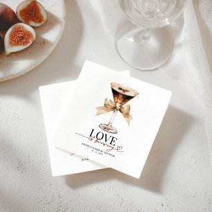 Love Is Brewing Espresso Martini Bridal Shower Napkins