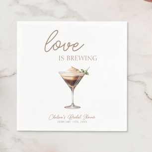 Love is Brewing Espresso Martini Bridal Shower Napkins