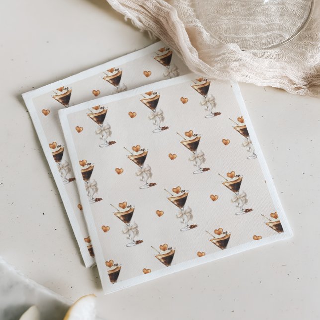 Love Is Brewing Espresso Martini Bridal Shower Napkins (Creator Uploaded)