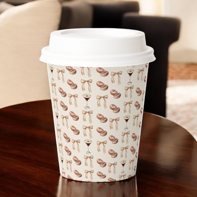 Love is Brewing Espresso Martini Bridal Shower Paper Cups (Creator Uploaded)