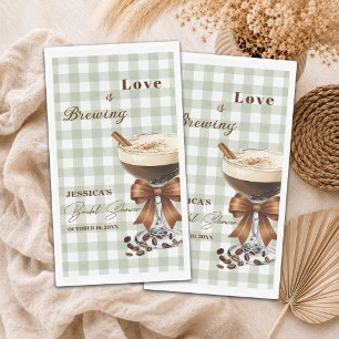 Love is Brewing Espresso Martini Bridal Shower Paper Guest Towels