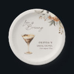 Love is Brewing Espresso Martini Bridal Shower Paper Plates<br><div class="desc">Designed for the modern hostess with a taste for the refined, these espresso martini-inspired plates add an effortless layer of sophistication to your bridal shower. Featuring a hand-painted cocktail illustration and elegantly scripted typography, they bring a sense of style, warmth, and indulgence to the table. Perfect for bridal showers, engagement...</div>