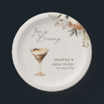Love is Brewing Espresso Martini Bridal Shower Paper Plates<br><div class="desc">Designed for the modern hostess with a taste for the refined, these espresso martini-inspired plates add an effortless layer of sophistication to your bridal shower. Featuring a hand-painted cocktail illustration and elegantly scripted typography, they bring a sense of style, warmth, and indulgence to the table. Perfect for bridal showers, engagement...</div>