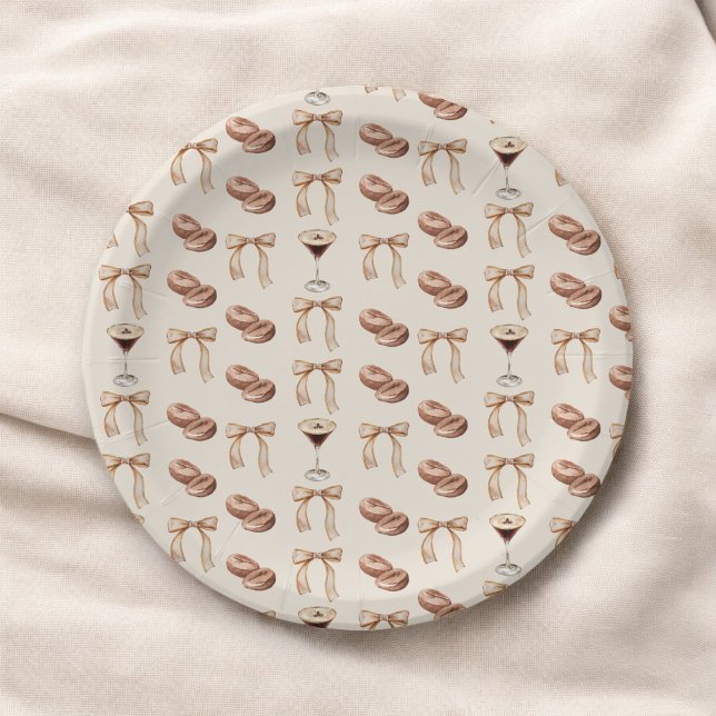 Love is Brewing Espresso Martini Bridal Shower Paper Plates (Creator Uploaded)