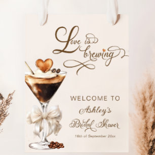 Love Is Brewing Espresso Martini Bridal Shower Poster