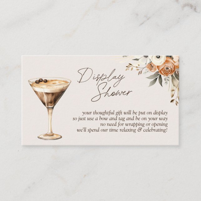 Love is Brewing Espresso Martini Display Shower Enclosure Card (Front)