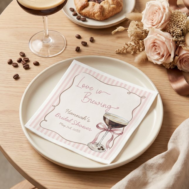 Love is Brewing Espresso Martini Paper Napkin (Creator Uploaded)