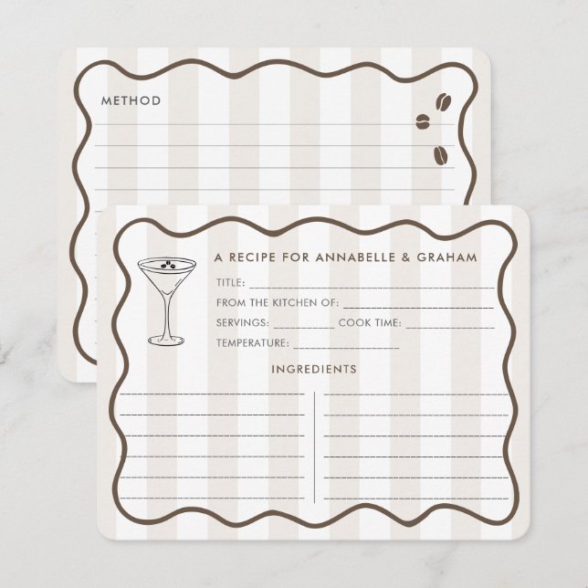 Love Is Brewing Espresso Martini Recipe Card (Front/Back)