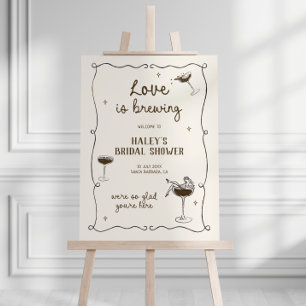 Love is Brewing Espresso Martini Welcome Foam Board