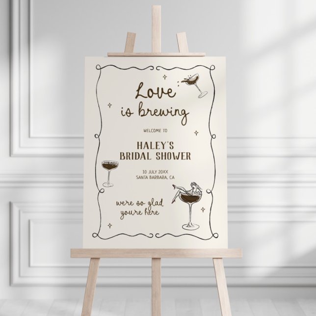 Love is Brewing Espresso Martini Welcome Foam Board (Creator Uploaded)