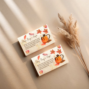 Love is brewing fall autumn bridal shower enclosure card