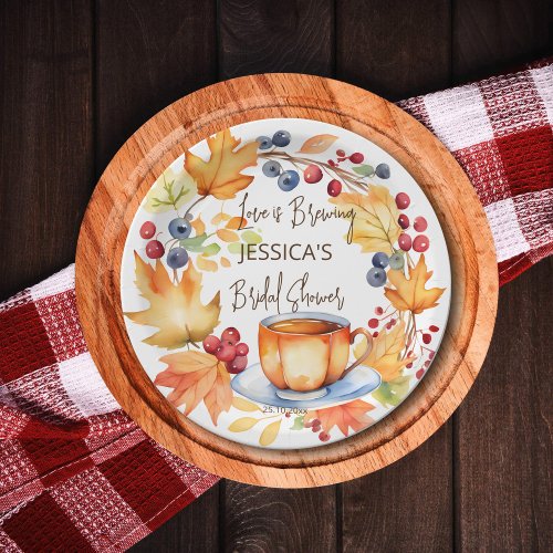 Love is brewing fall bridal shower tableware paper plates