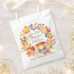 Love is brewing fall bridal shower thank you favor bag