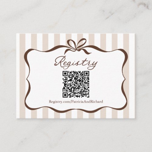 Love Is Brewing Fall Coffee Bridal Shower Registry Enclosure Card