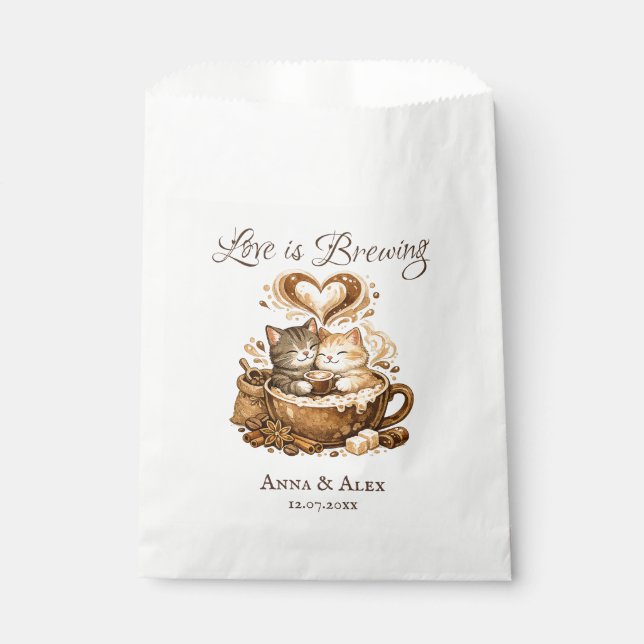 Love is Brewing Favor Bag (Front)