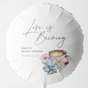 Love is Brewing Floral Bridal Shower Balloon