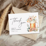 Love is Brewing Floral Bridal Shower Thank You Card<br><div class="desc">Love is Brewing Floral Bridal Shower Thank You Card</div>
