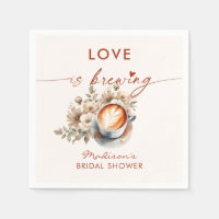 Love Is Brewing Floral Coffee Bridal Shower