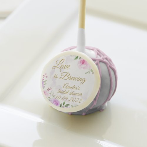 Love is Brewing _ Floral Elegant Bridal Shower Cake Pops