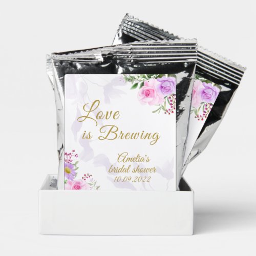 Love is Brewing _ Floral Elegant Bridal Shower Coffee Drink Mix