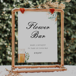Love is Brewing Flower Bar Bridal Shower Sign