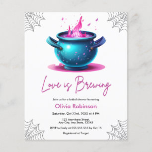 Love is Brewing Halloween Bridal Shower Invitation