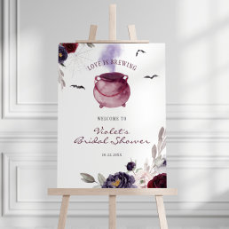 Love Is Brewing Halloween Bridal Shower Welcome Foam Board