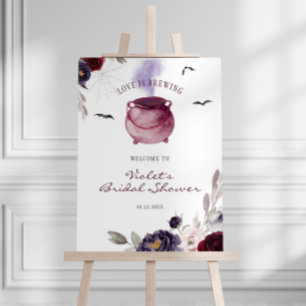 Love Is Brewing Halloween Bridal Shower Welcome Foam Board