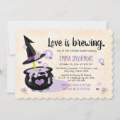 Love is Brewing Halloween Witch Bridal Shower Invitation (Front)