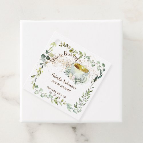 Love is Brewing Herbal Tea Bridal Shower Favor Tags