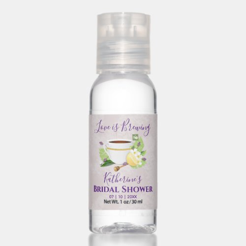 Love Is Brewing Herbal Tea Bridal Shower Hand Sanitizer