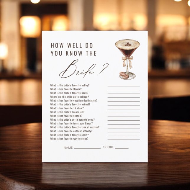 Love is Brewing How Well Do You know the Bride (Creator Uploaded)