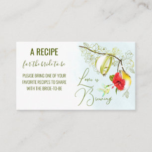 Love Is Brewing Hummingbird Tea Party Enclosure Card