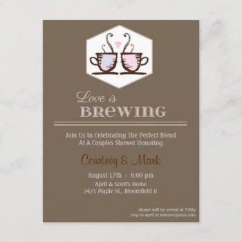 Love Is Brewing Invitation by SERENITYnFAITH at Zazzle