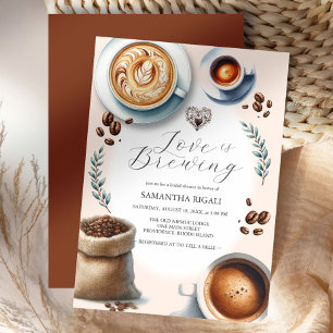 Love is Brewing Invitations Bridal Shower Coffee