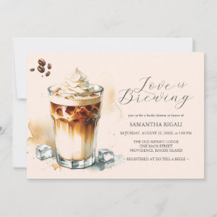 Love is Brewing Invites Iced Coffee Bridal Shower