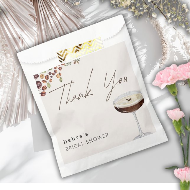 Love Is Brewing Modern Bridal Shower  Favor Bag (Creator Uploaded)