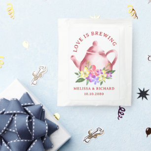 Love is Brewing Personalized wedding favors Tea Bag Drink Mix