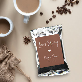 Love Is Brewing Personalized Wedding or Engagement Coffee Drink Mix