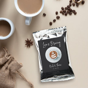 Love Is Brewing Personalized Wedding or Engagement Coffee Drink Mix