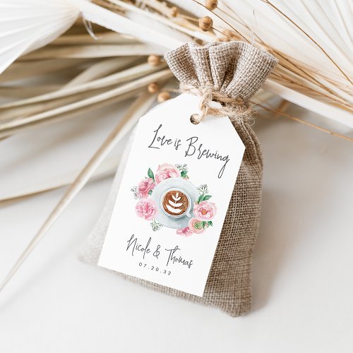 Love Is Brewing Personalized Wedding or Engagement Gift Tags