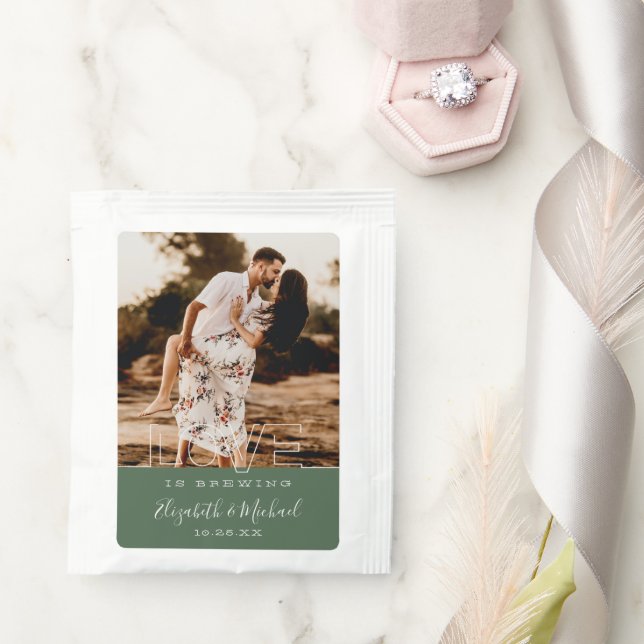 Love Is Brewing | Photo Wedding Tea Bag Drink Mix (Wedding)