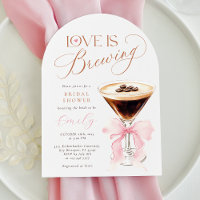 Love is Brewing Pink Bow Bridal Shower 